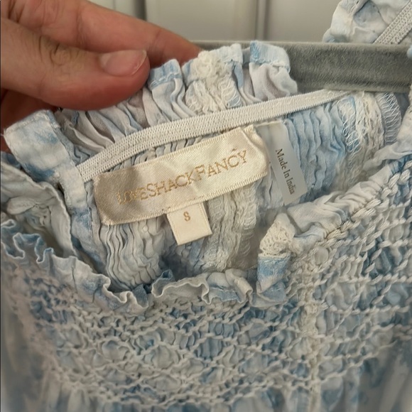 LoveShackFancy Light Blue Floral Dress - Picture 3 of 3